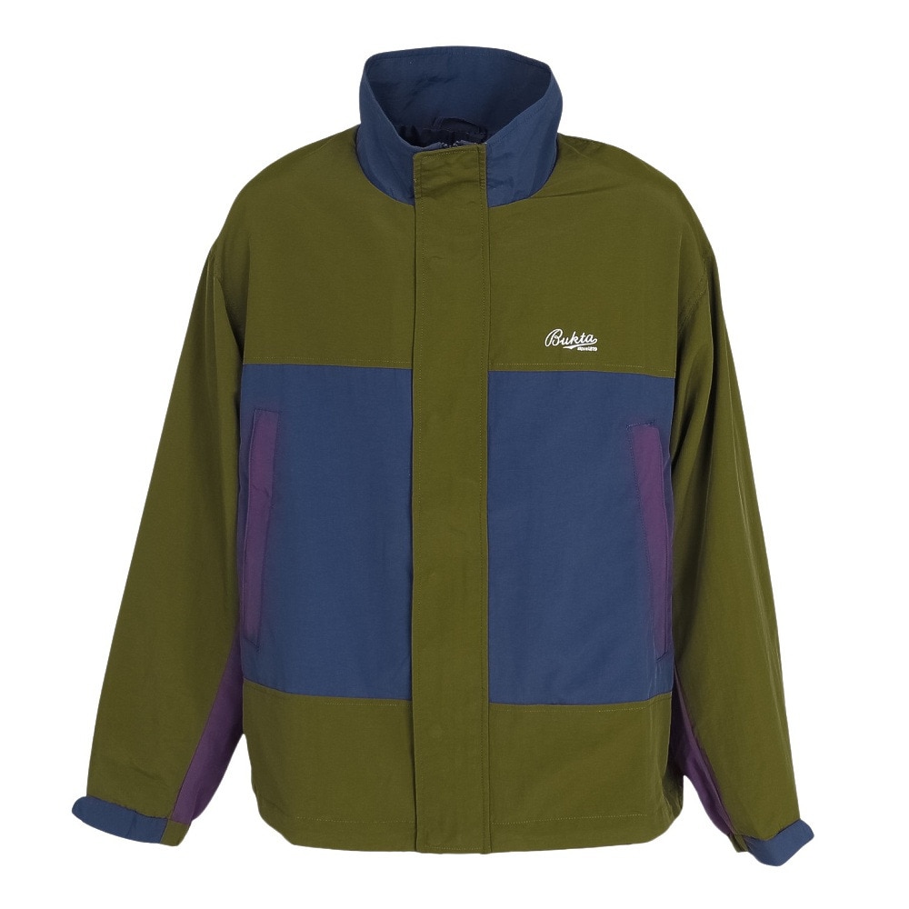 バクタ(BUKTA)レトロナイロンスタンド ジャケット BU2525131:66:D/GREEN(Men’s) バクタ（BUKTA）（メンズ）レトロナイロンスタンド ジャケット