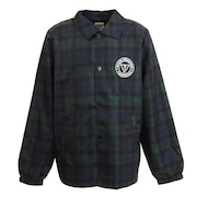 GUESS(メンズ)メンズ チェックコーチジャケット M1BN06W79H1GRMU