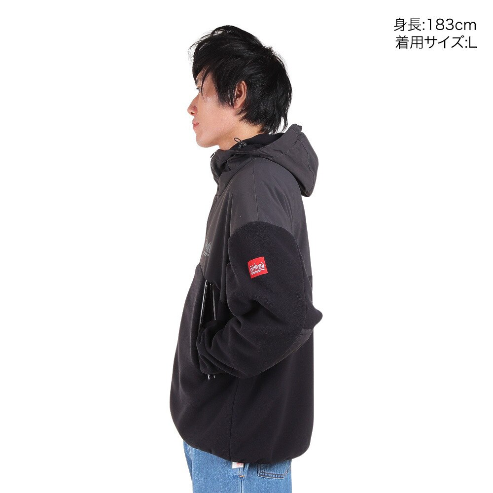 ManhattanPortage（メンズ）フーデッドブルゾン MP-M488 BLK