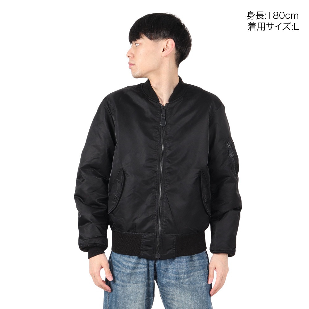 アヴィレックス（AVIREX）（メンズ）MA-1 コマーシャル ロゴ ジャンパー 783-2952013 BLACK