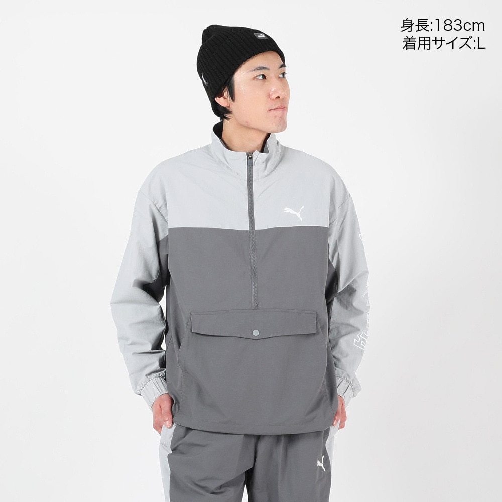 プーマ（PUMA）（メンズ）SUPER PUMA ウーブンジャケット 674791 19 LGRY
