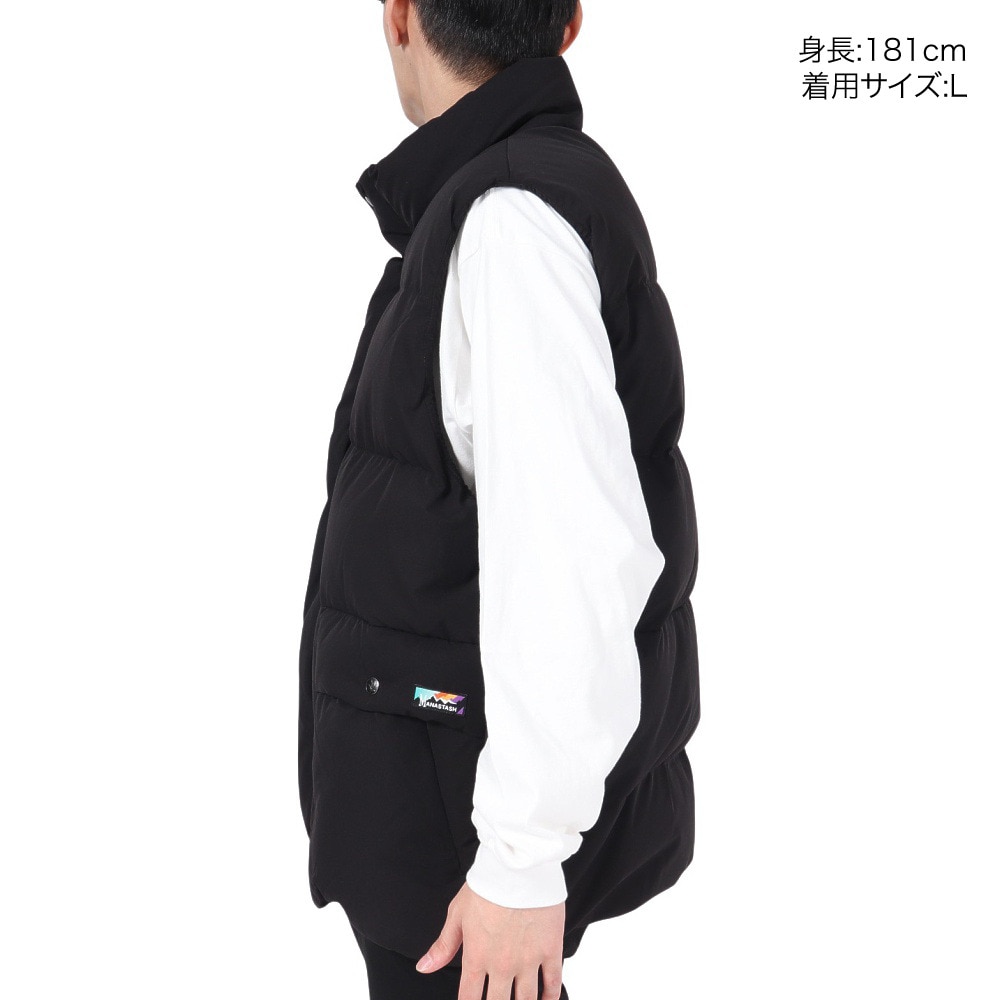 マナスタッシュ（MANASTASH）（メンズ）マーティダウンベスト23 792-3252023 BLACK