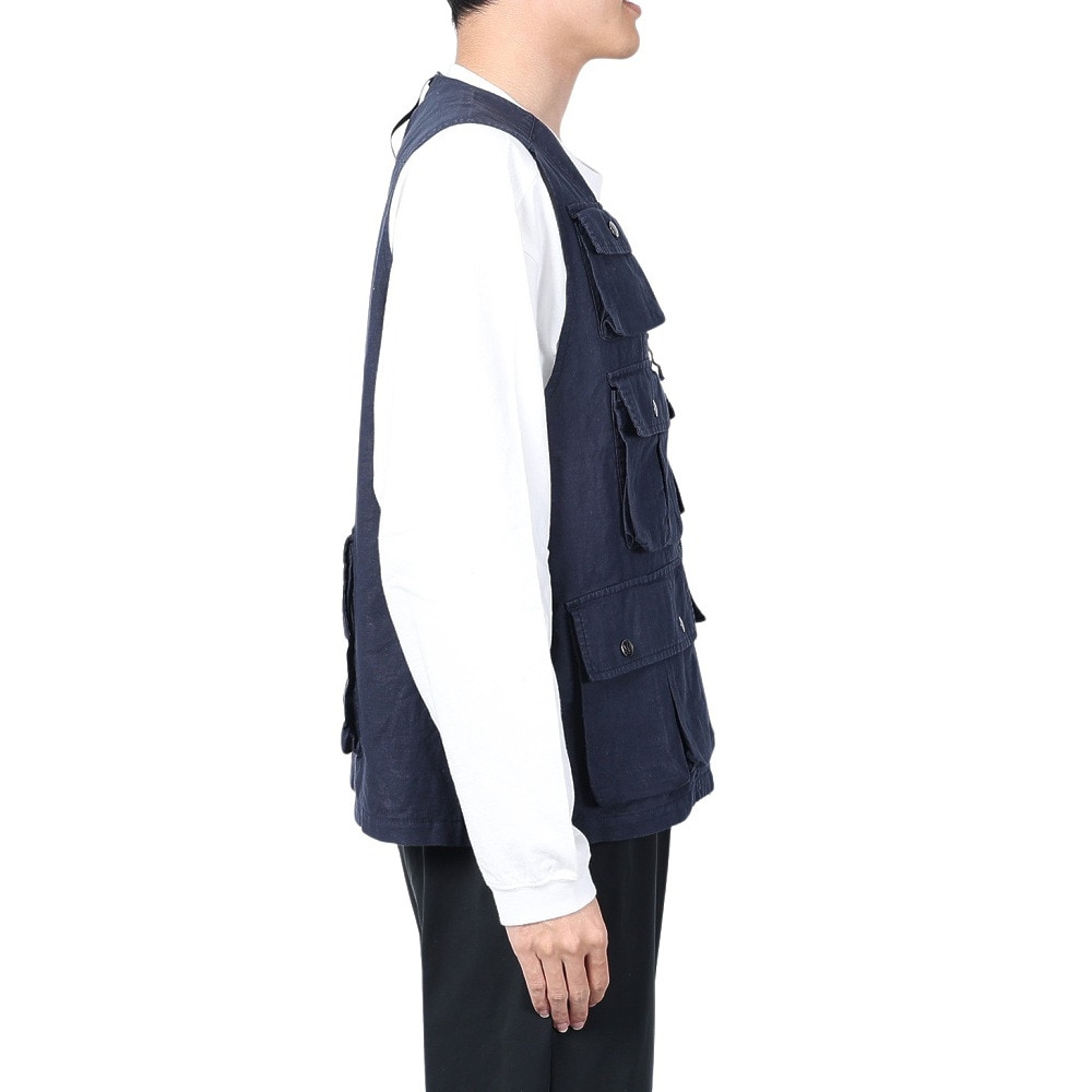 マナスタッシュ（MANASTASH）（メンズ）ヘンプポップベスト 792-4157003 NAVY