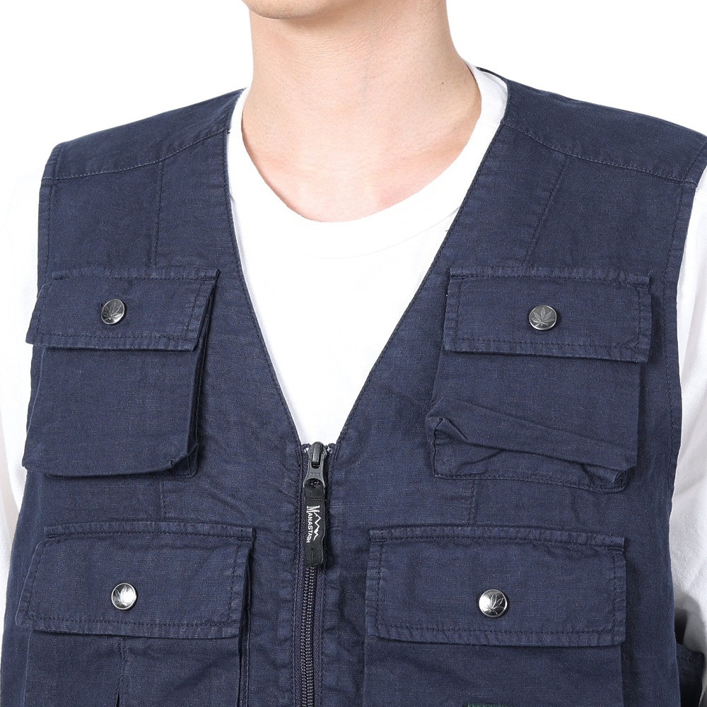 マナスタッシュ（MANASTASH）（メンズ）ヘンプポップベスト 792-4157003 NAVY