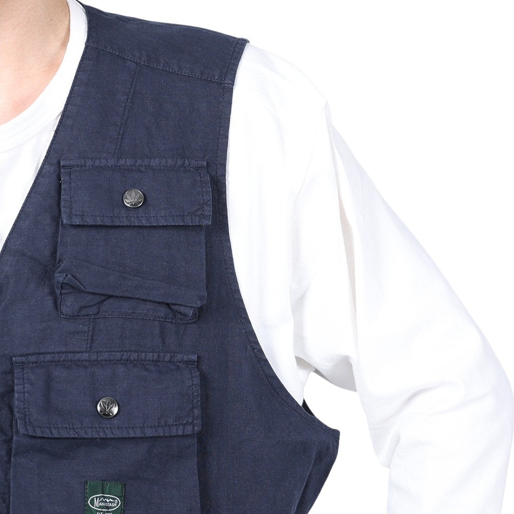 マナスタッシュ（MANASTASH）（メンズ）ヘンプポップベスト 792-4157003 NAVY