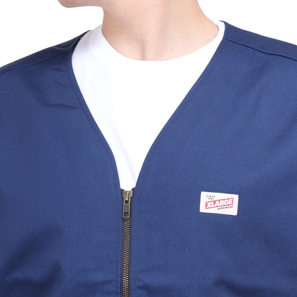 エクストララージ（XLARGE）（メンズ）パッチワーク ベスト 101241021006-NAVY