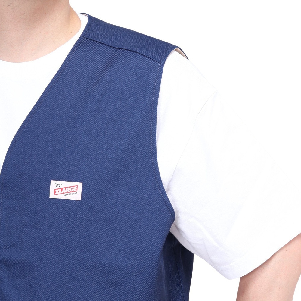エクストララージ（XLARGE）（メンズ）パッチワーク ベスト 101241021006-NAVY