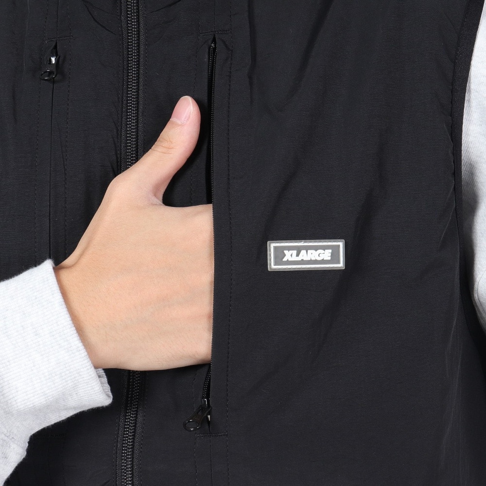 エクストララージ（XLARGE）（メンズ）UTILITY ナイロンベスト 101243021001-BLACK