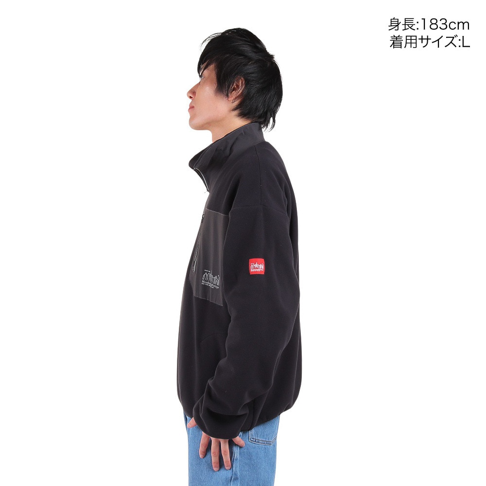 マンハッタンポーテージ（ManhattanPortage）（メンズ）スタンドハーフJPプルオーバー 23FW-MP-M545 BLK