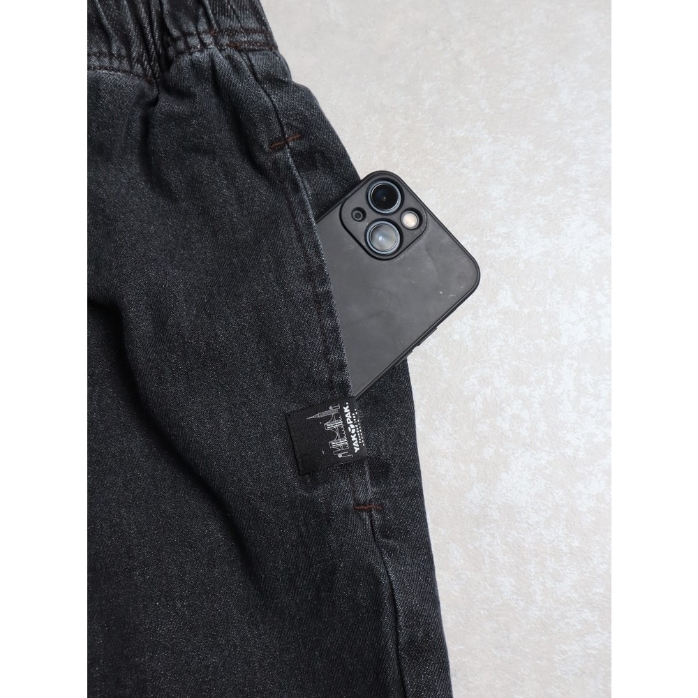 ヤックパック（YAK PAK）（メンズ、レディース）デニム イージーパンツ 4710014-01 BLK