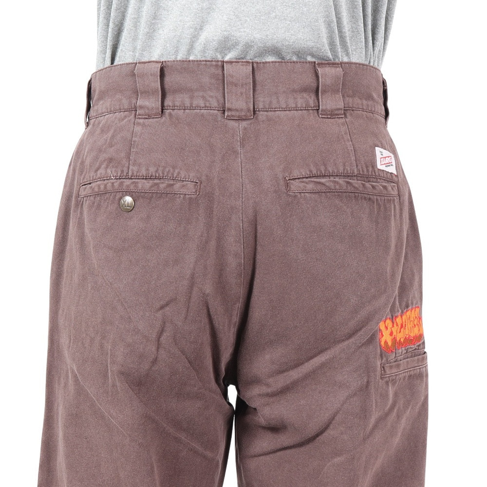 エクストララージ（XLARGE）（メンズ）OVERDYED DOUBLE KNEE パンツ 101243031009-BROWN
