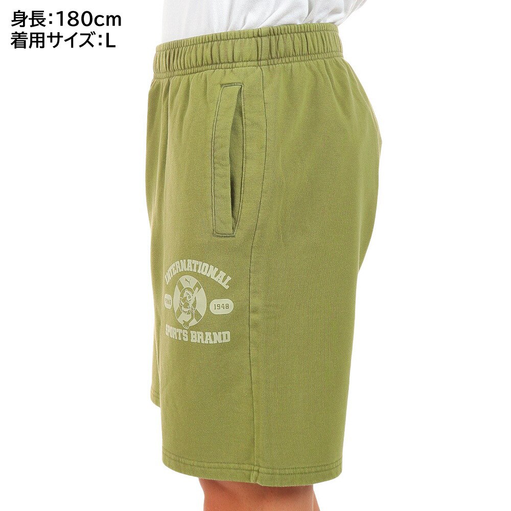 プーマ（PUMA）（メンズ）半袖Tシャツ メンズ SUPER スウェットショーツ 671099 32 OLV