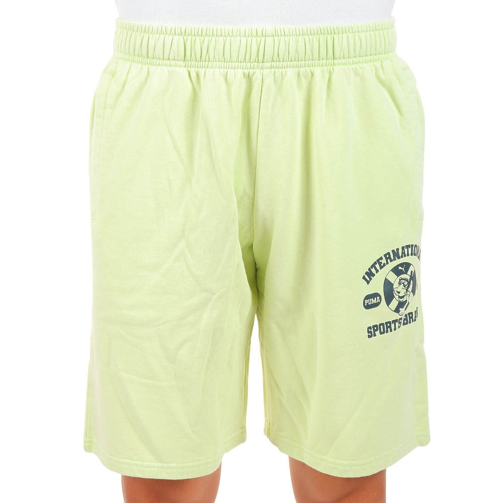 プーマ（PUMA）（メンズ）半袖Tシャツ メンズ SUPER スウェットショーツ 671099 36 LGRN