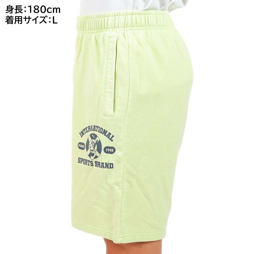 プーマ（PUMA）（メンズ）半袖Tシャツ メンズ SUPER スウェットショーツ 671099 36 LGRN