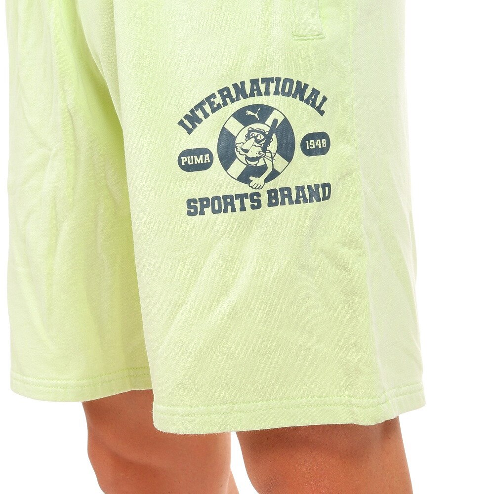 プーマ（PUMA）（メンズ）半袖Tシャツ メンズ SUPER スウェットショーツ 671099 36 LGRN