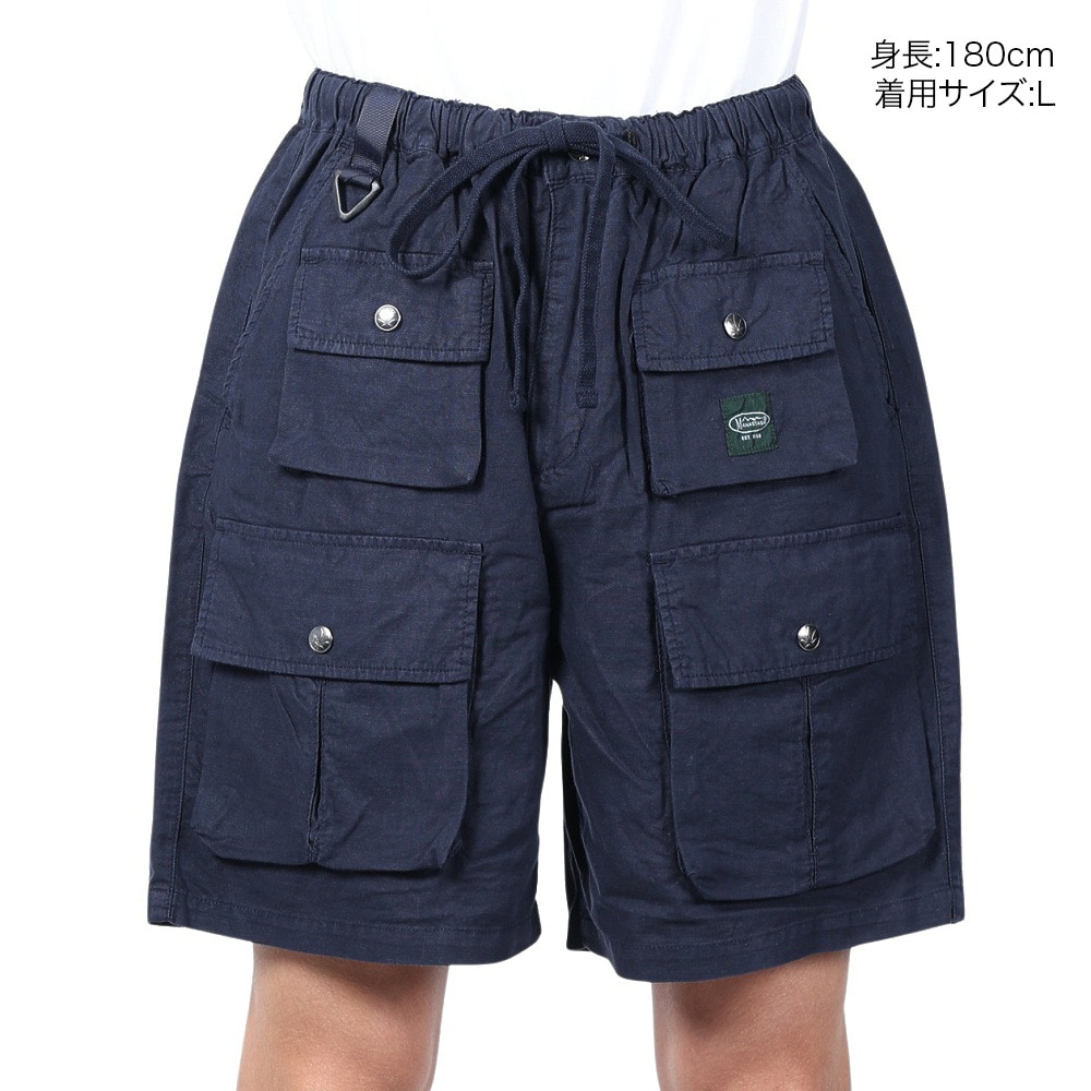 マナスタッシュ（MANASTASH）（メンズ）ヘンプポップショーツ 792-4113003 NAVY