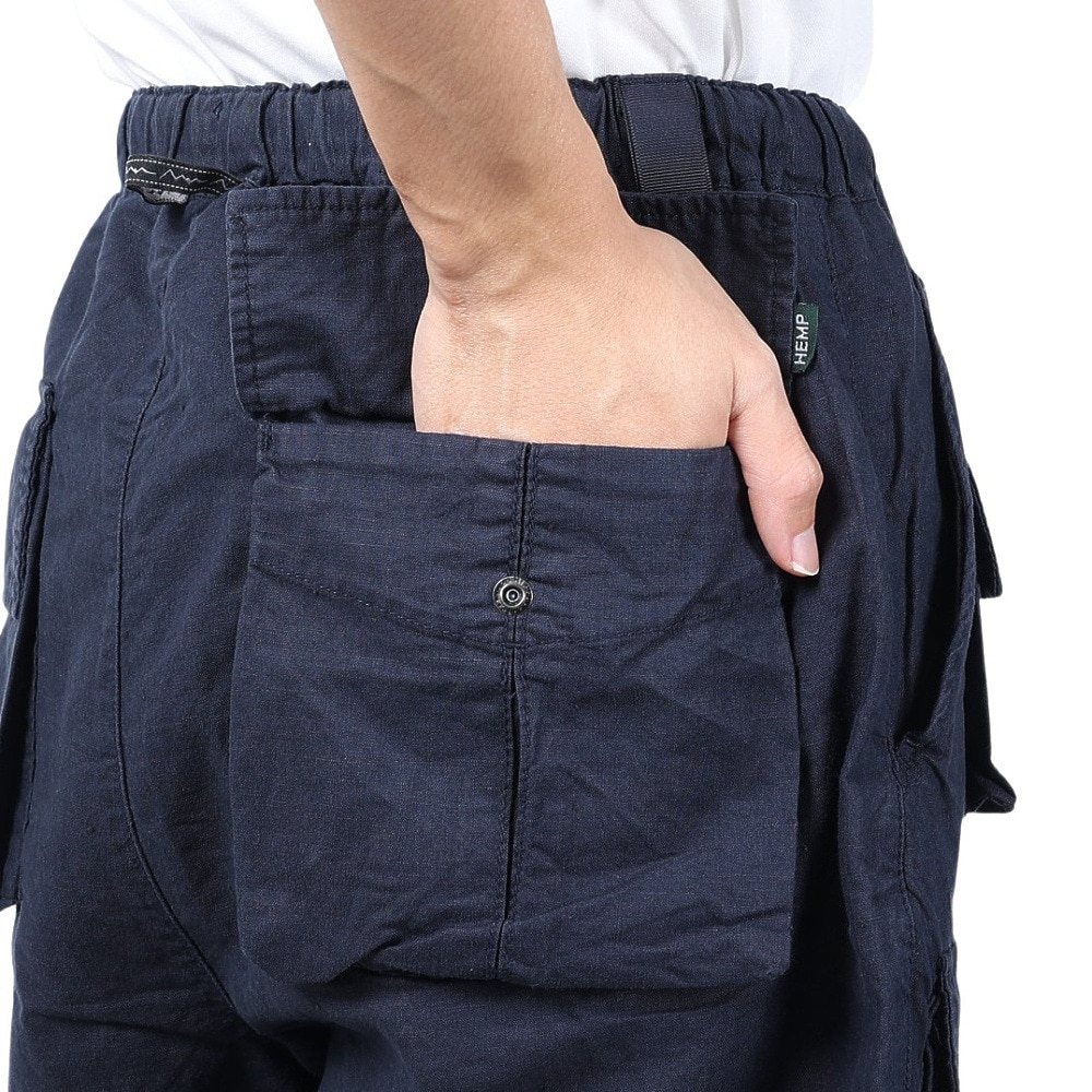 マナスタッシュ（MANASTASH）（メンズ）ヘンプポップショーツ 792-4113003 NAVY