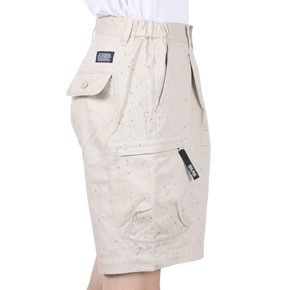 サイラス（SILAS）（メンズ）ショートパンツ SPUTTERING SHORTS 110242031003-BEIGE