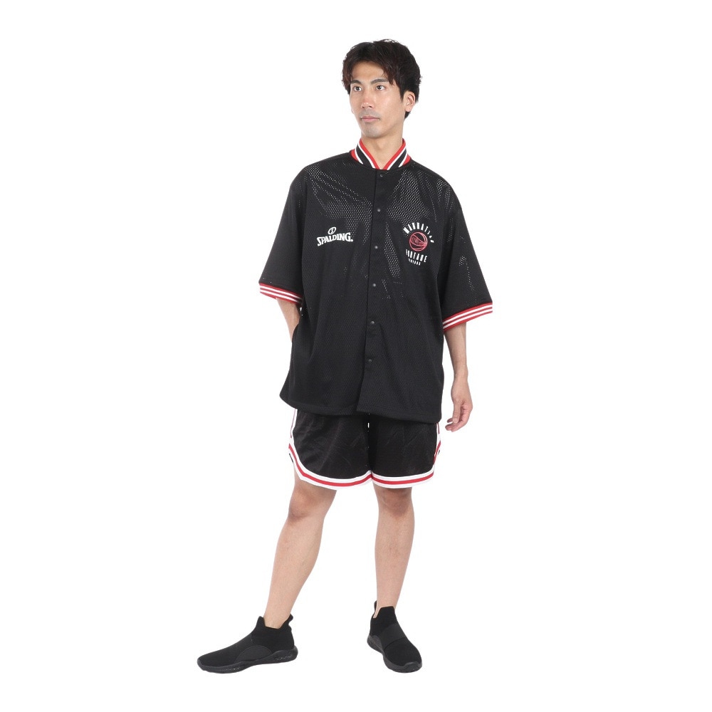 マンハッタンポーテージ（ManhattanPortage）（メンズ）ショートパンツ メッシュ ショーツ SPALDING 24SS-MP-M573 BLK