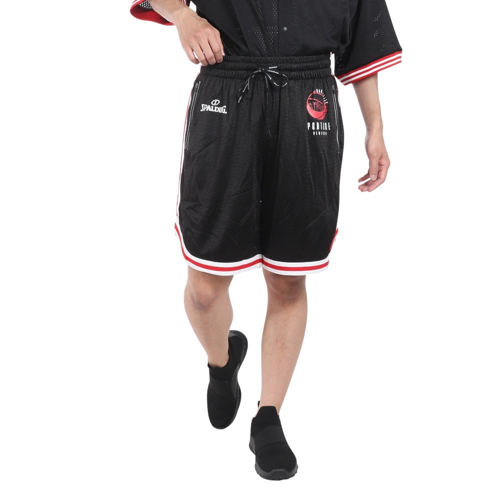 マンハッタンポーテージ（ManhattanPortage）（メンズ）ショートパンツ メッシュ ショーツ SPALDING 24SS-MP-M573 BLK