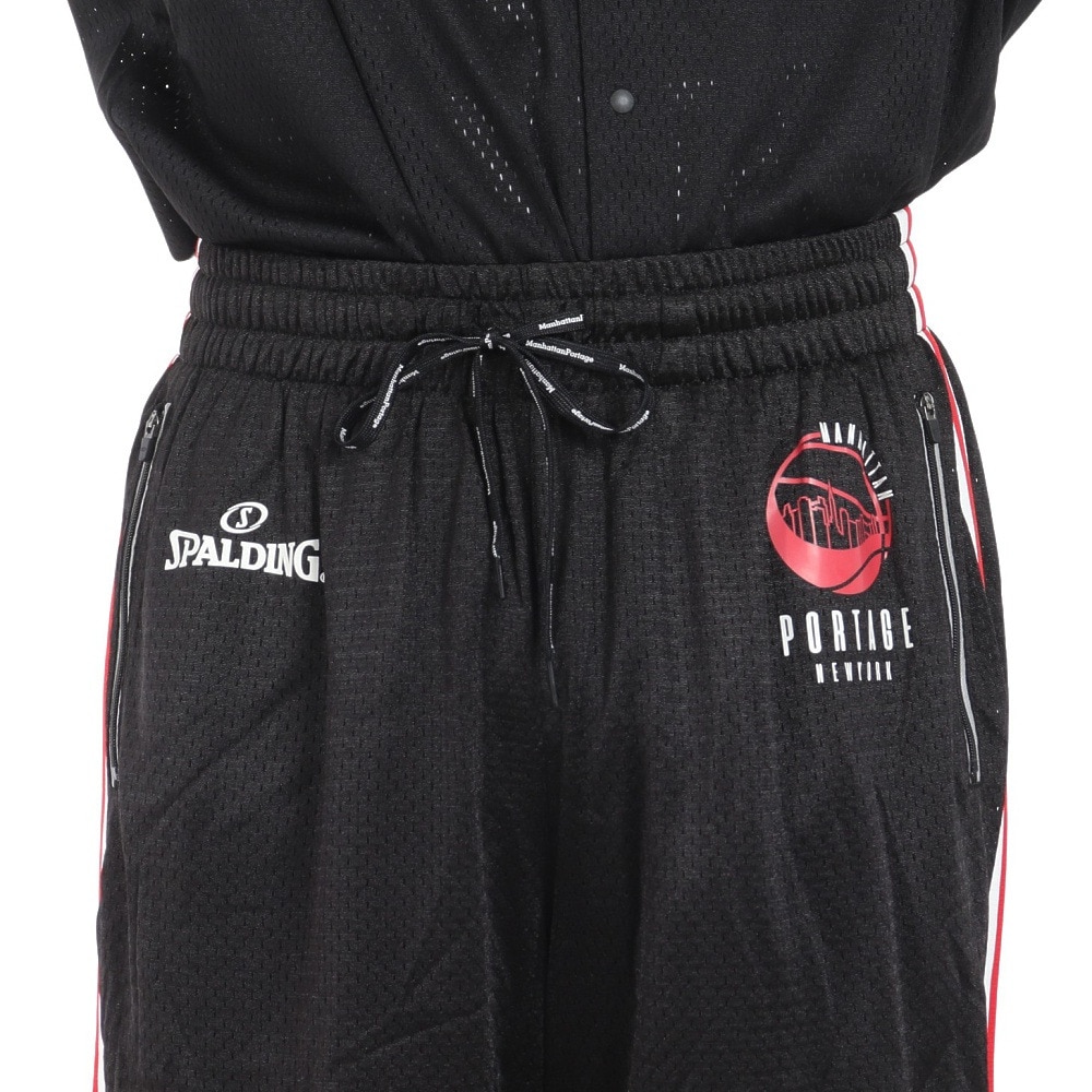 マンハッタンポーテージ（ManhattanPortage）（メンズ）ショートパンツ メッシュ ショーツ SPALDING 24SS-MP-M573 BLK