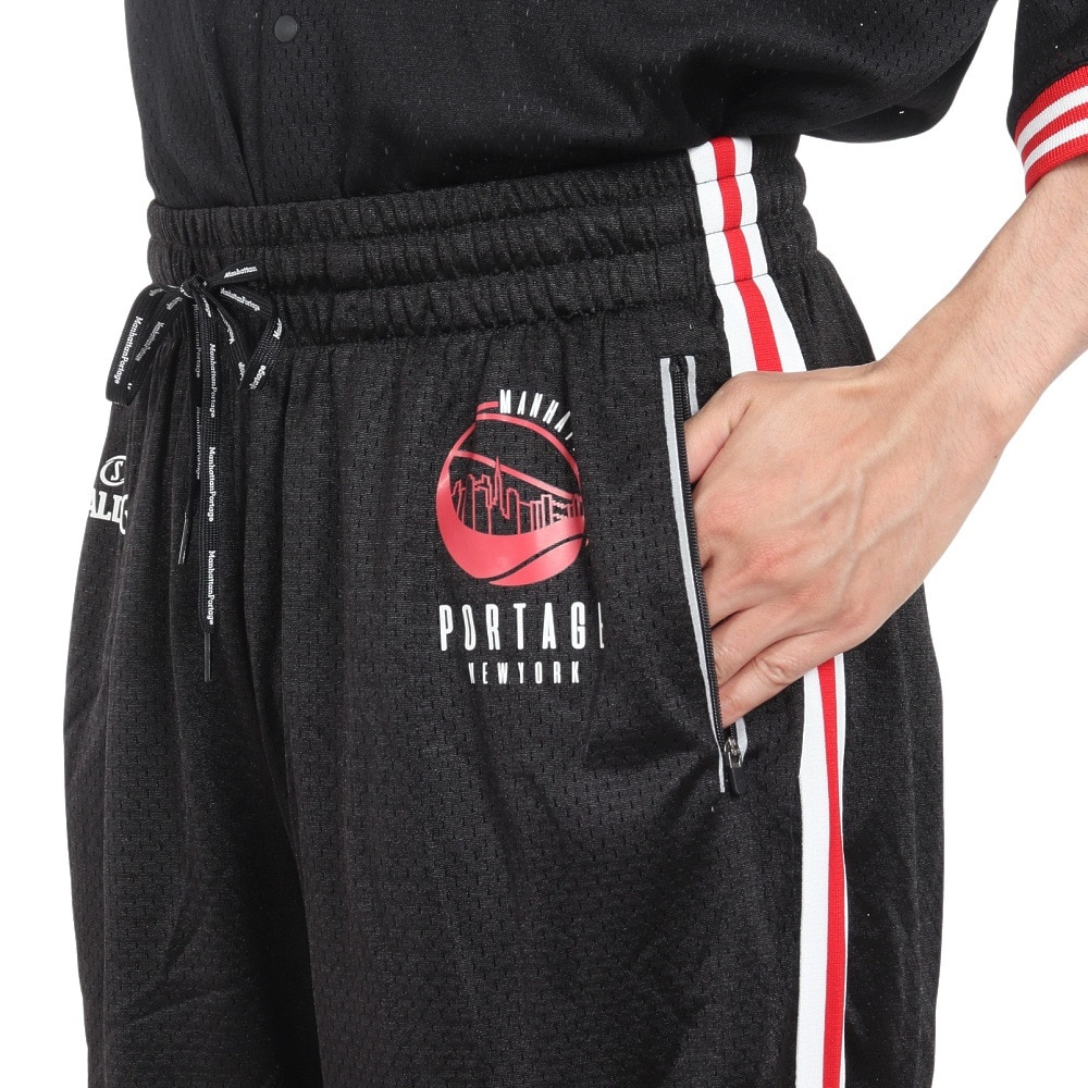 マンハッタンポーテージ（ManhattanPortage）（メンズ）ショートパンツ メッシュ ショーツ SPALDING 24SS-MP-M573 BLK