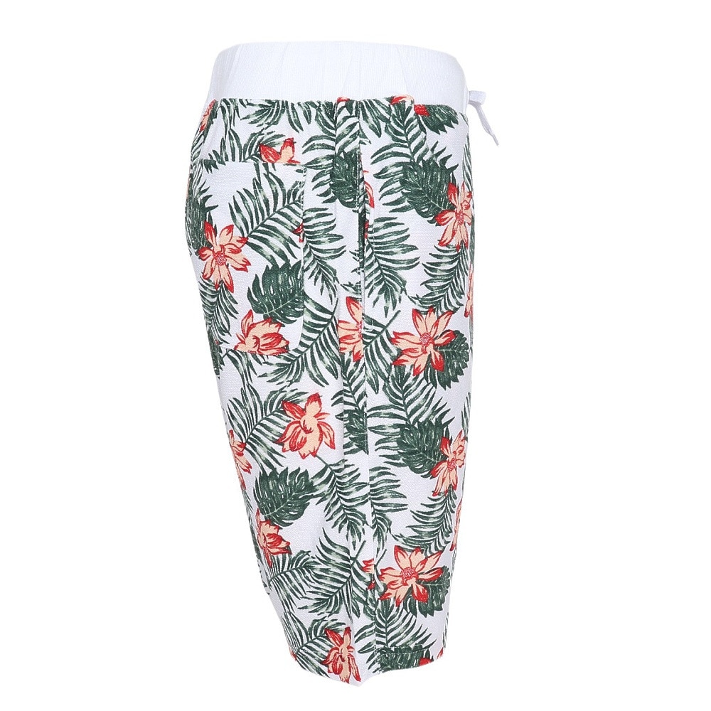 ナイラス（Nylaus）（メンズ）ミニ裏毛 ボタニカル柄ショートパンツ 15327-WHT A