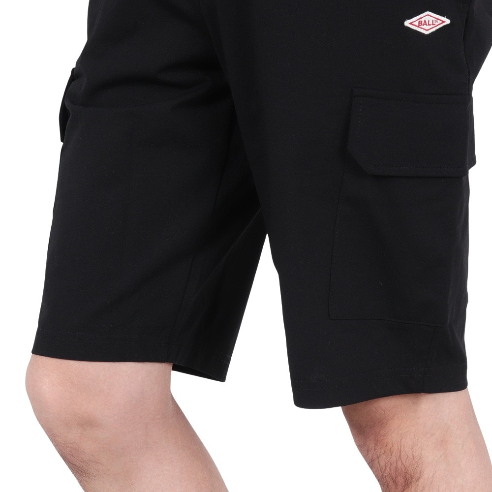 BALL（BALL）（メンズ）ストレッチ 天竺カーゴ ショートパンツ 54503-BLK