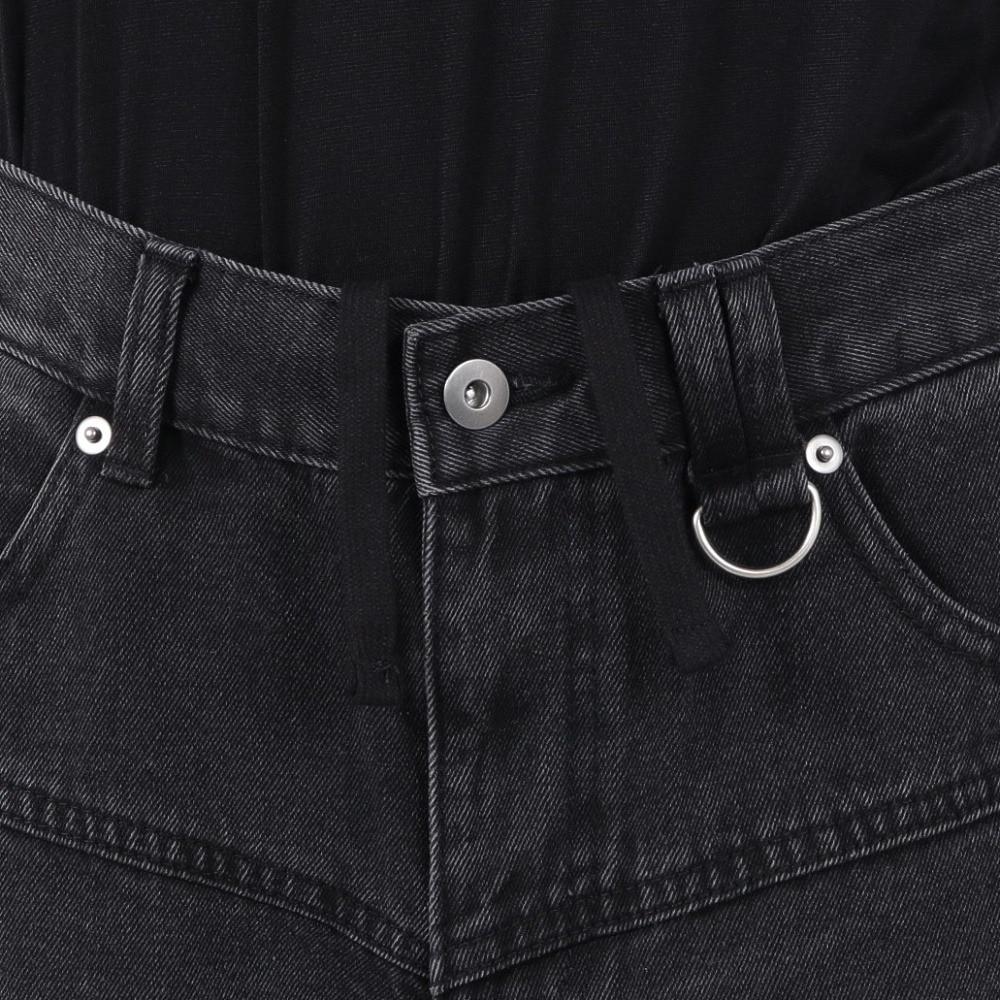 PLES MAKERS（PLES MAKERS）（メンズ）ダブルニーダメージデニムショーツ 25155001-BLK