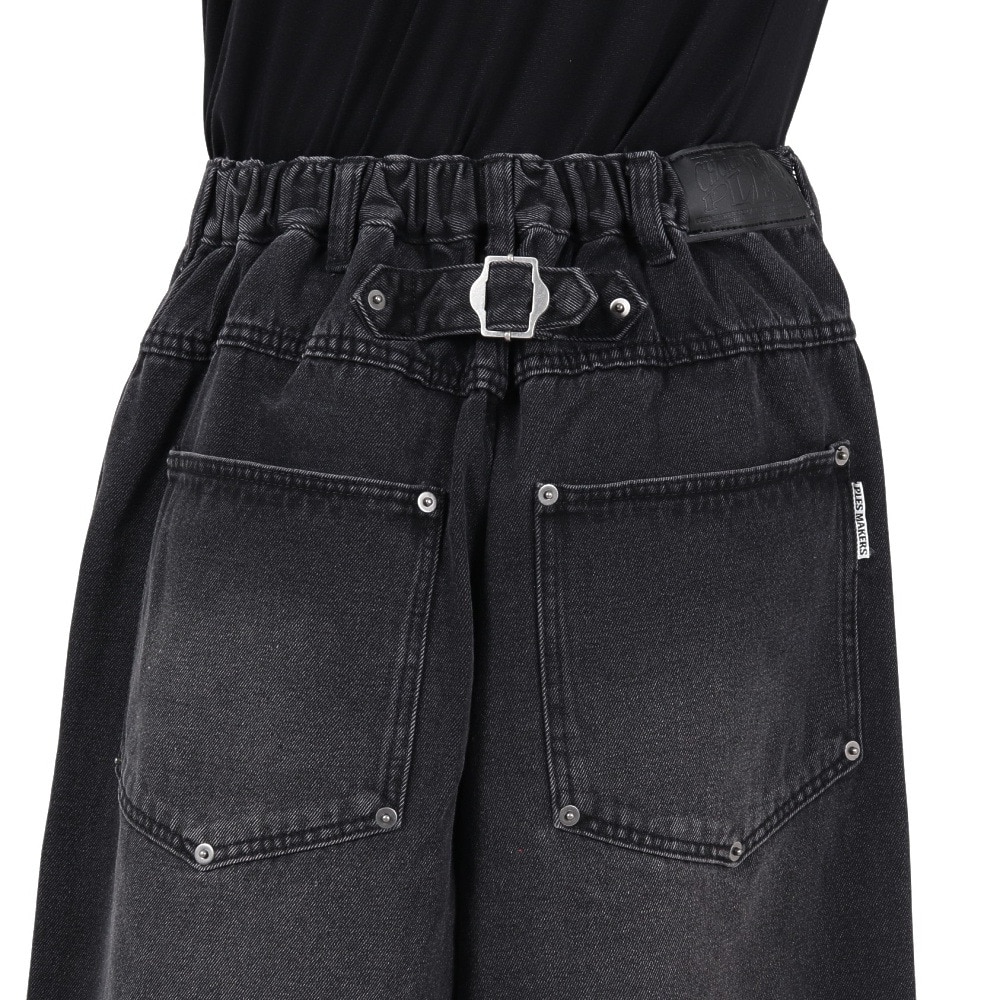 PLES MAKERS（PLES MAKERS）（メンズ）ダブルニーダメージデニムショーツ 25155001-BLK