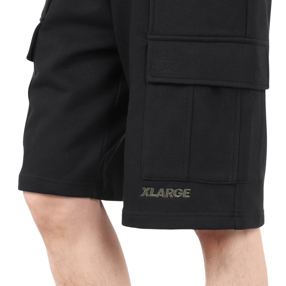 エクストララージ（XLARGE）（メンズ）スウェット カーゴ ショートパンツ 101252031006-BLACK