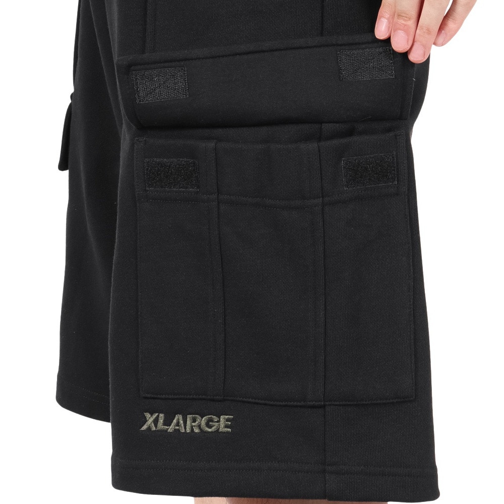 エクストララージ（XLARGE）（メンズ）スウェット カーゴ ショートパンツ 101252031006-BLACK