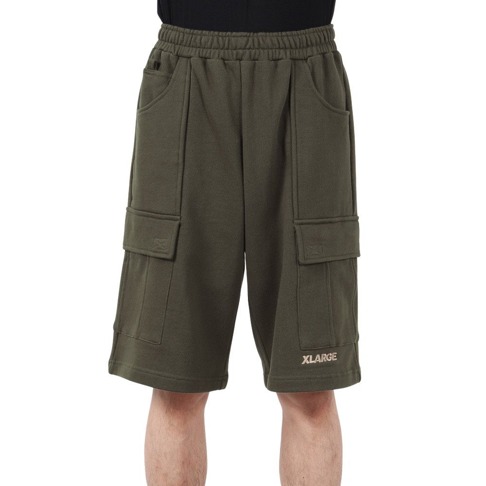 エクストララージ（XLARGE）（メンズ）スウェット カーゴ ショートパンツ 101252031006-OLIVE