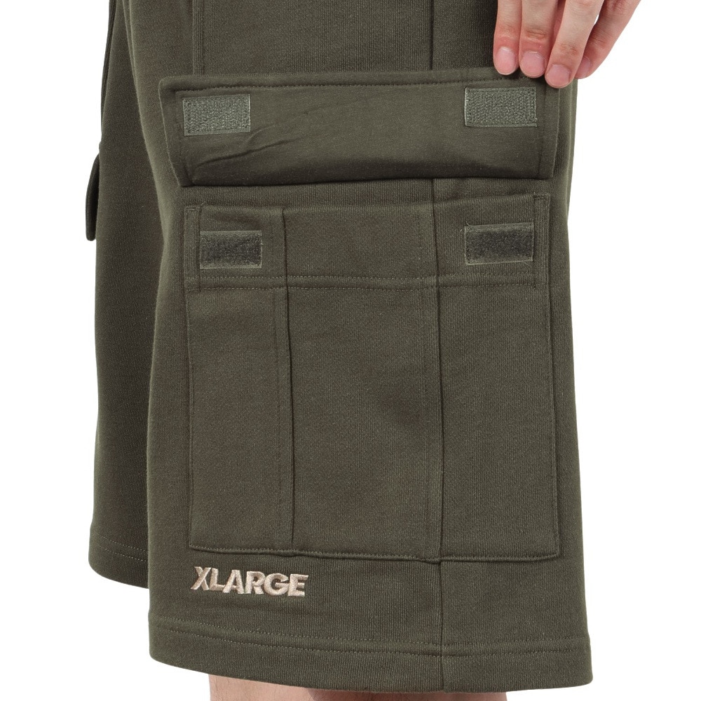 エクストララージ（XLARGE）（メンズ）スウェット カーゴ ショートパンツ 101252031006-OLIVE