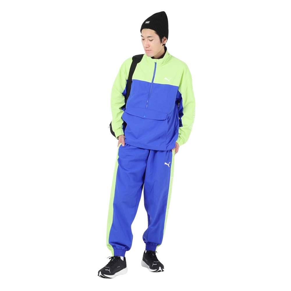 プーマ（PUMA）（メンズ）SUPER PUMA ウーブンパンツ 674799 92 LGRN
