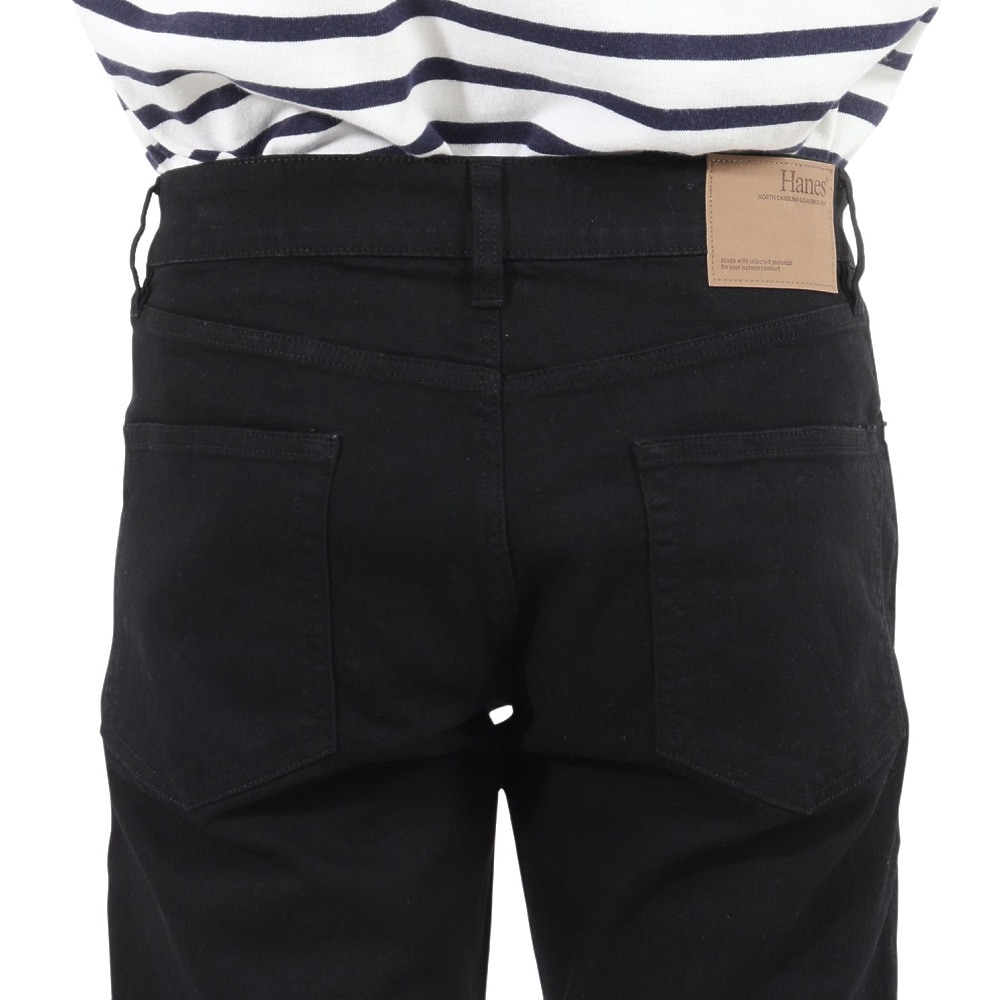 ヘインズ（Hanes）（メンズ）ストレッチデニム5ポケット 067000-BLK