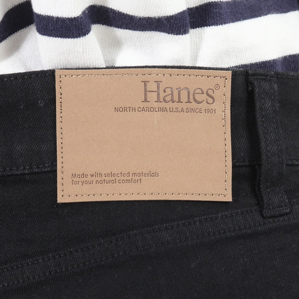 ヘインズ（Hanes）（メンズ）ストレッチデニム5ポケット 067000-BLK
