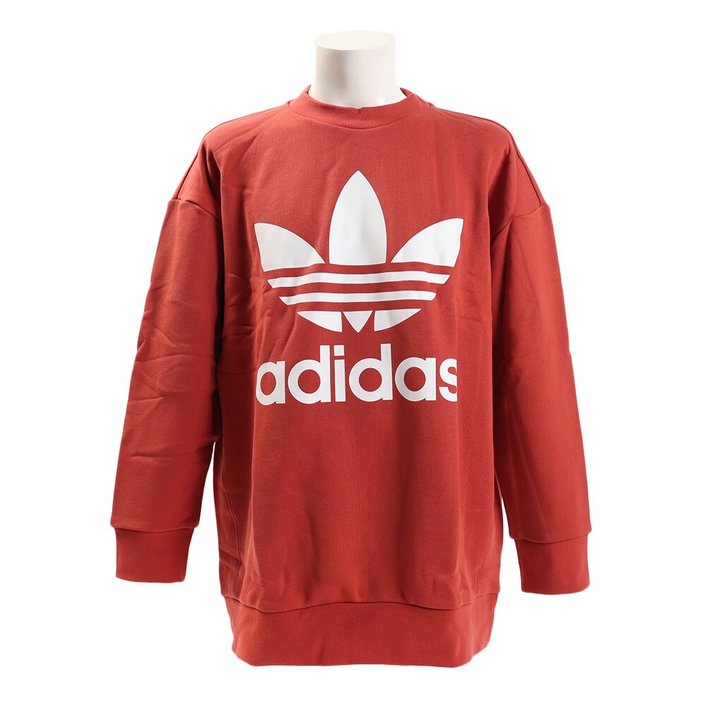 TREFOIL OVERSIZED CR 長袖トレーナー EMX39-DH5771 オンライン価格画像