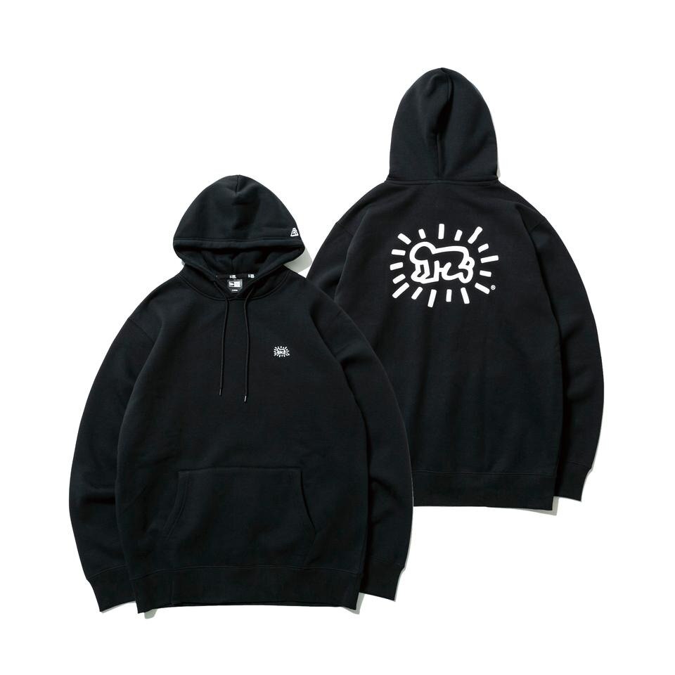 ＜スーパースポーツ ゼビオ＞ Keith Haring 裏起毛 スウェット プルオーバー フーディー 12550925