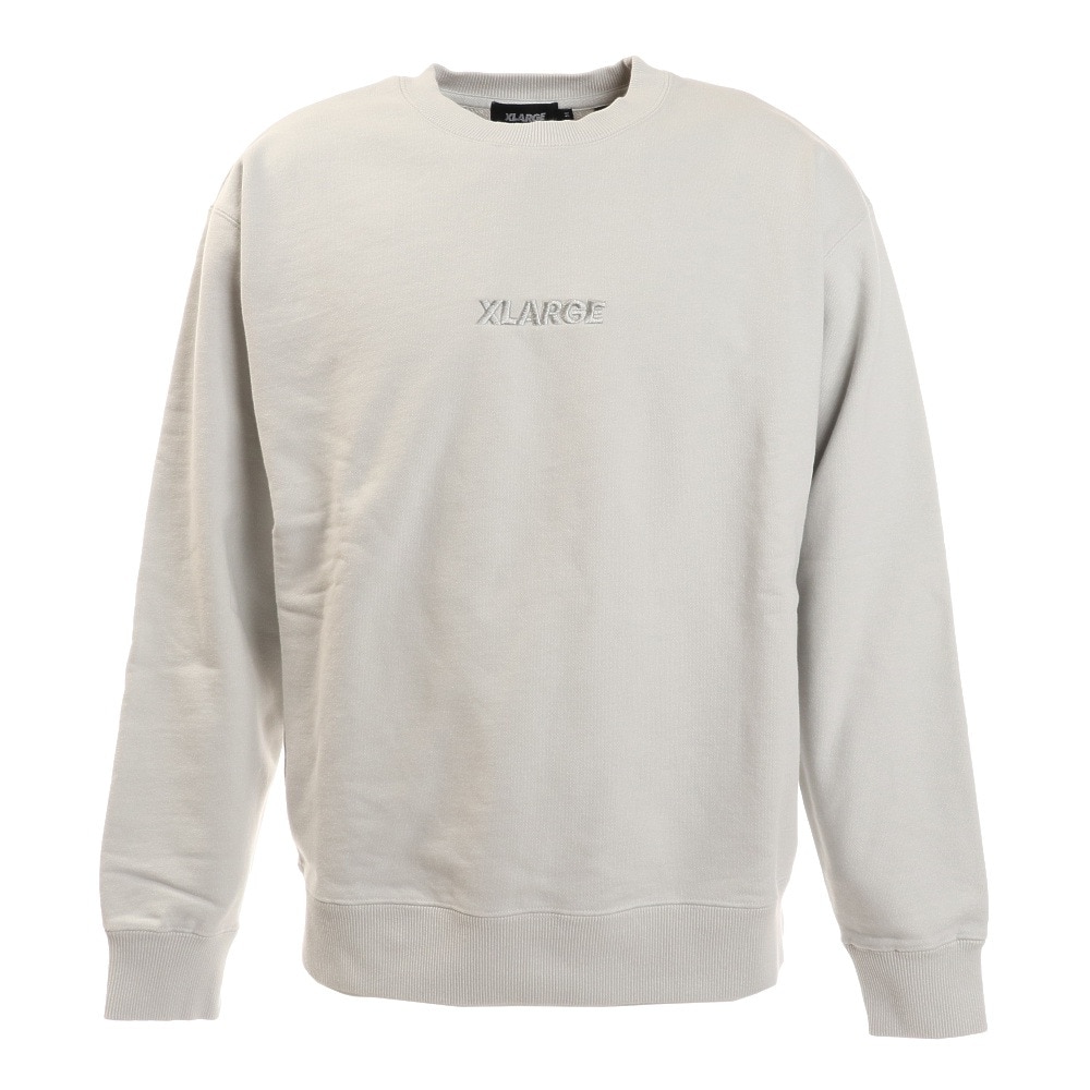 EMBROIDERY スタンダードロゴ クルーネックスウェット 01194203 SILVER