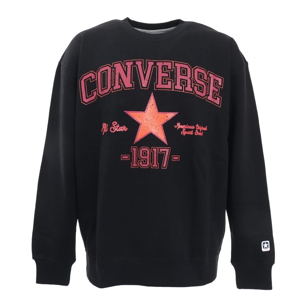 コンバース（CONVERSE）（メンズ、レディース）クルーネックスウェットトレーナー CAA212284-1900