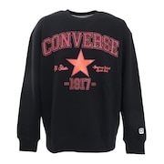 コンバース(CONVERSE)(メンズ、レディース)クルーネックスウェットトレーナー CAA212284-1900