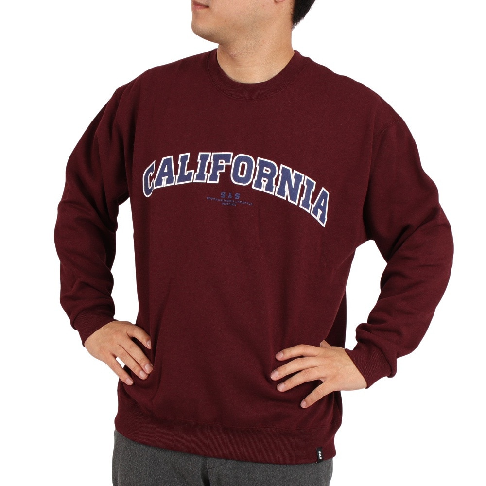 S.A.S（メンズ）裏起毛ヘビースウェット CAL SAS2217201-39:WINE
