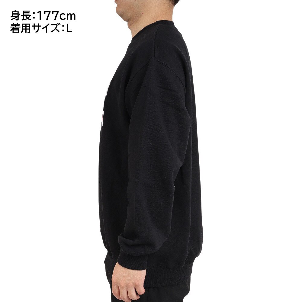 エクストララージ｜カレッジロゴ クルーネックスウェット 101223012003-BLACK - スポーツ用品はスーパースポーツゼビオ