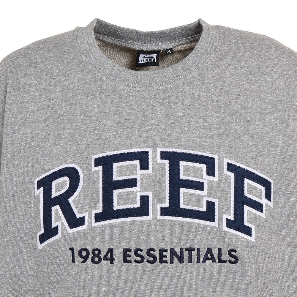 リーフ（REEF）（メンズ）ロゴ クルーネックスウエット RFSWM2201-GY/NV