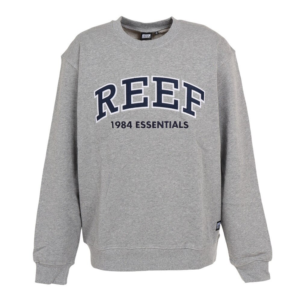 リーフ（REEF）（メンズ）ロゴ クルーネックスウエット RFSWM2201-GY/NV