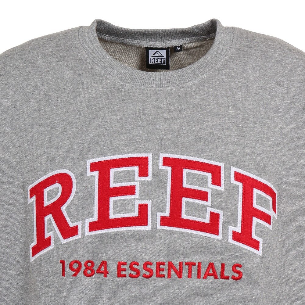 リーフ（REEF）（メンズ）ロゴ クルーネックスウエット RFSWM2201-GY/RD