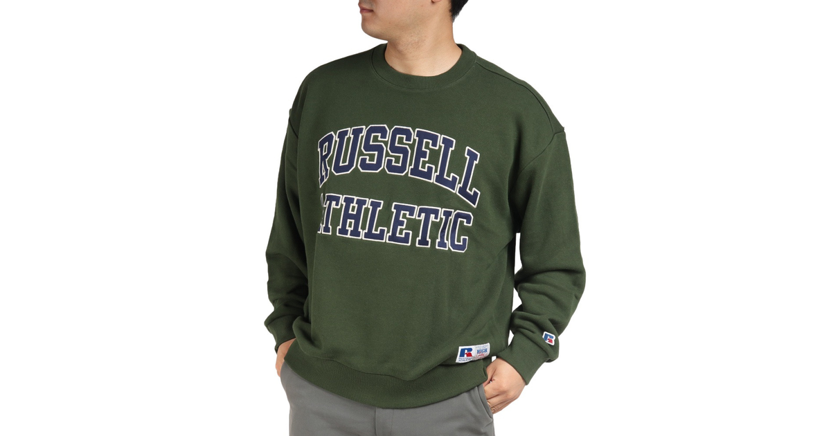 ラッセル｜HIGH COTTON SW クルー トレーナー RBM22F0004 GRN スポーツ用品はスーパースポーツゼビオ