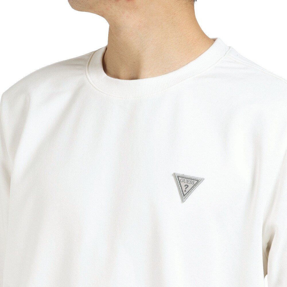 ゲス（GUESS）（メンズ）スウェットクルーネック KM3K9417WHT