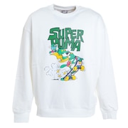 プーマ（PUMA）（メンズ）SUPER PUMA クルースウェット 674807 02 WHT